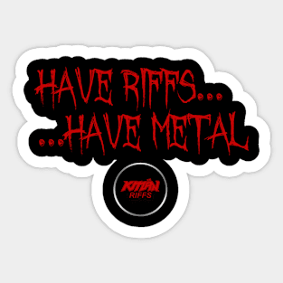 Have Riffs - Kman Logo - RED Sticker